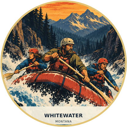 Whitewater Montana Retro Patch