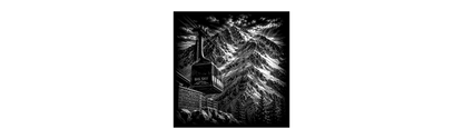 Lone Peak stemless wine glass — laser — detail