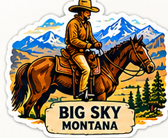 Cowboy Rider sticker proof