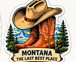 Western Boots sticker proof