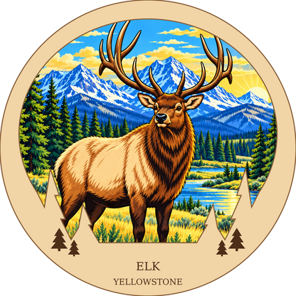 SL-YS-04-CO | Elk framed design preview; hardware not shown