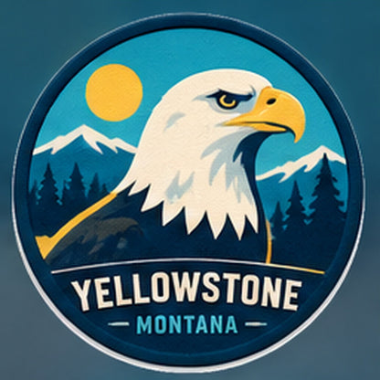 Yellowstone — Bald Eagle Magnet — approved artwork preview