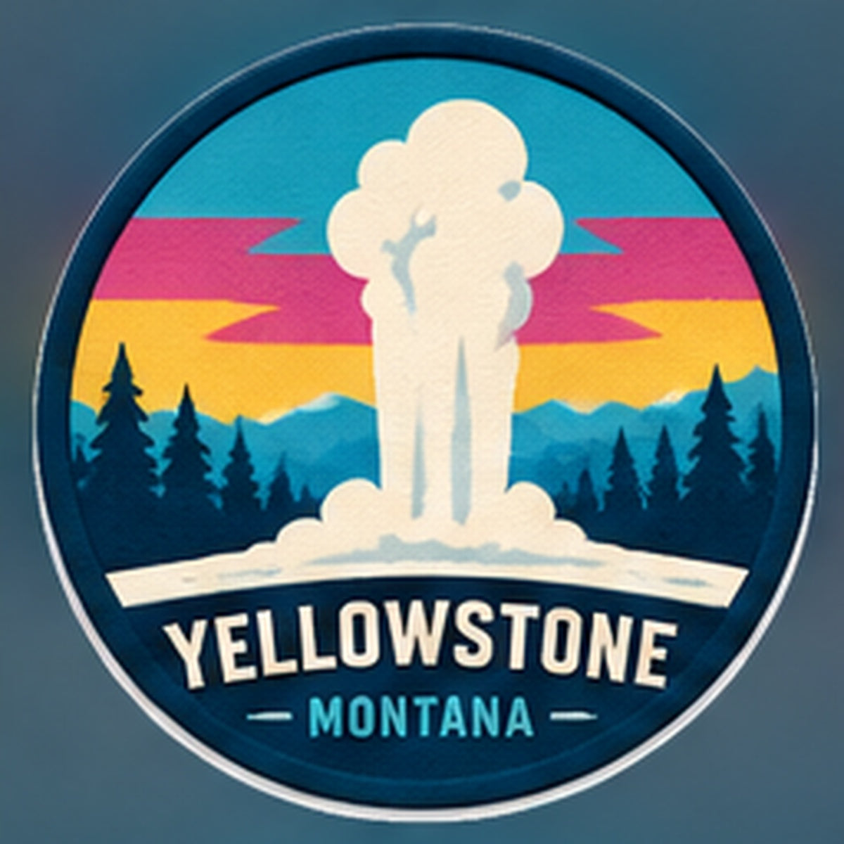 Yellowstone Old Faithful approved master artwork reference