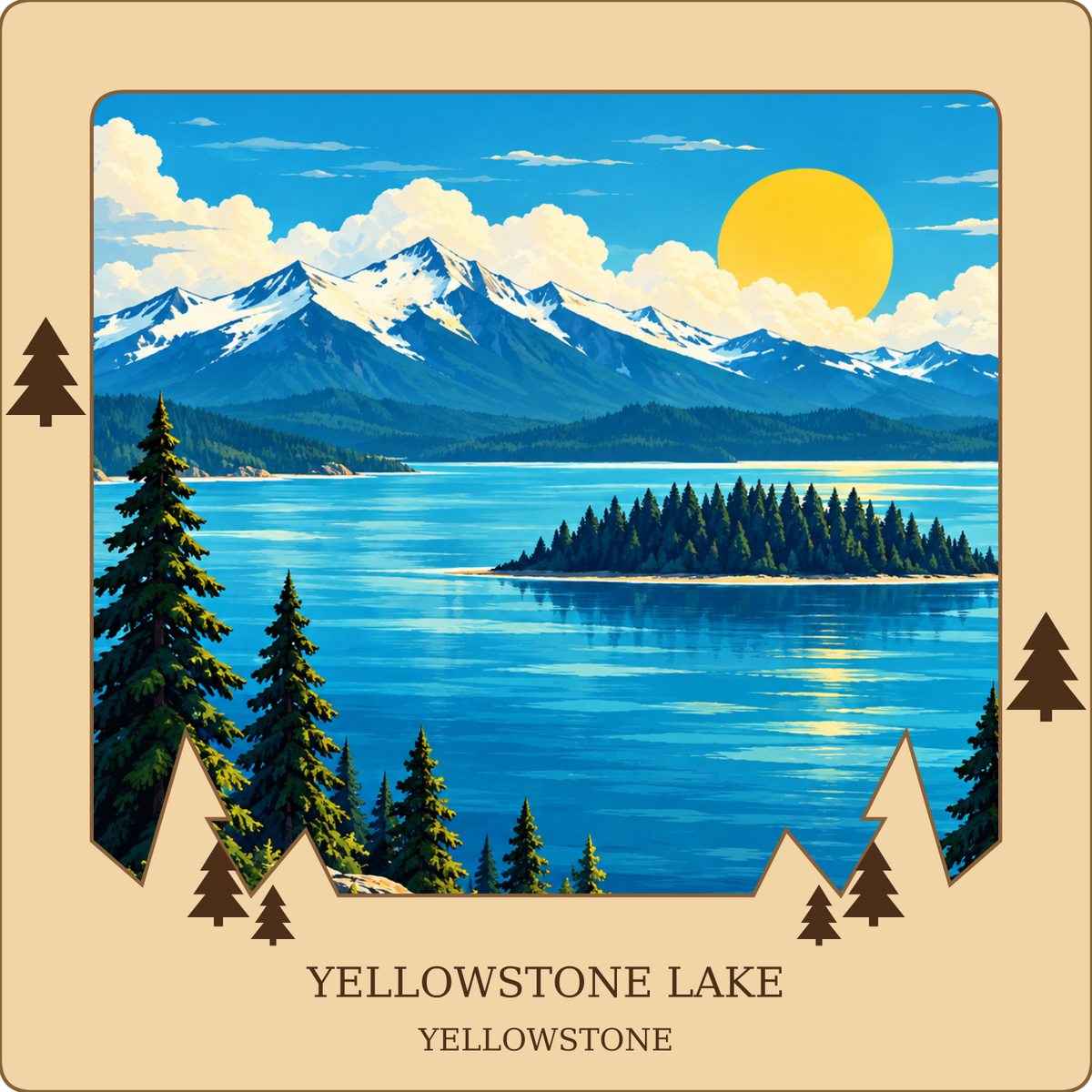 SL-YS-09-NL | Yellowstone Lake framed design preview; hardware not shown
