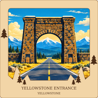 SL-YS-13-NL | Yellowstone Entrance framed design preview; hardware not shown