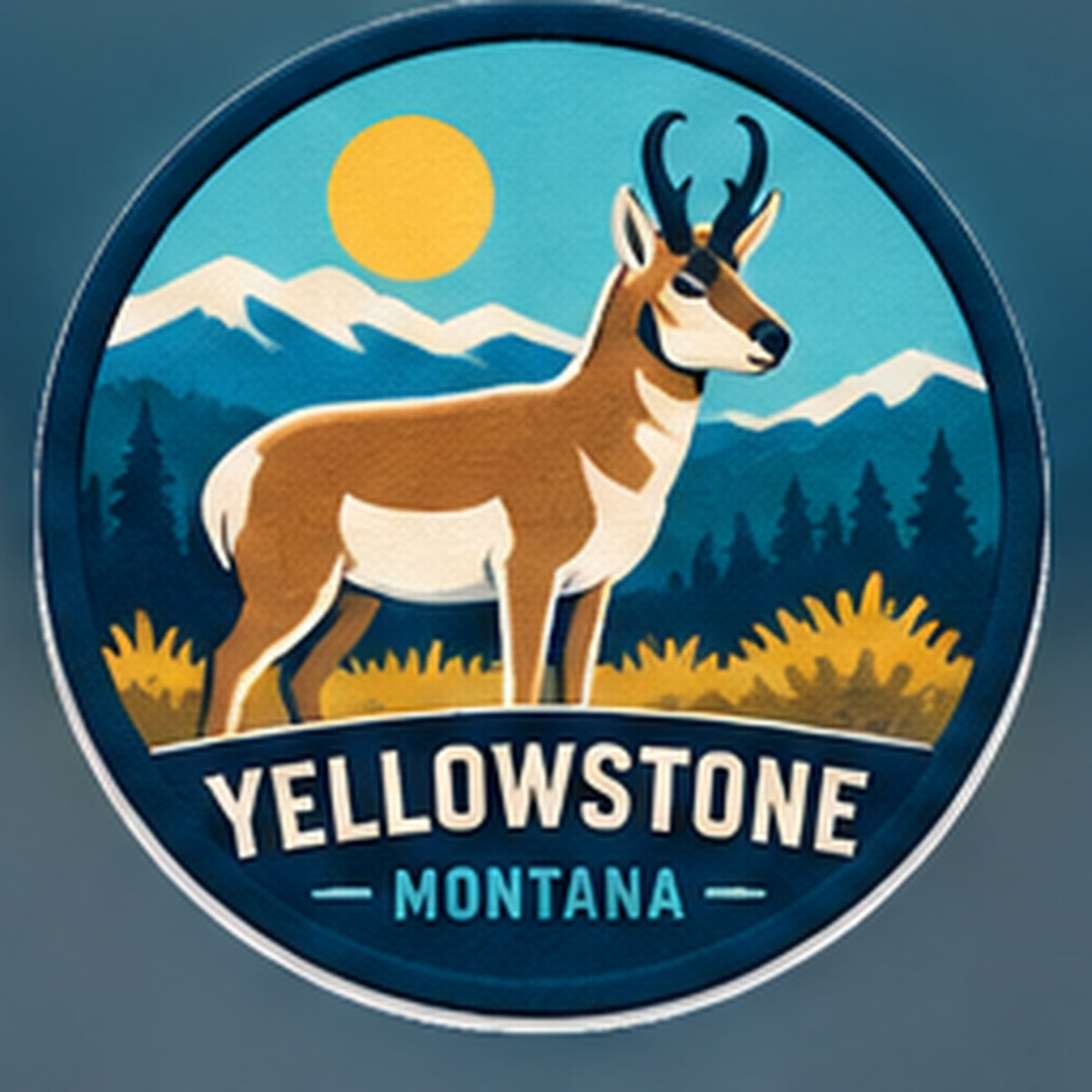Yellowstone — Pronghorn Magnet — approved artwork preview