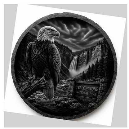 Bald Eagle Slate Coaster detail image