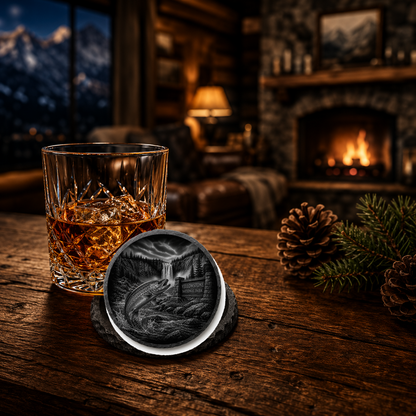 Cutthroat Trout Slate Coaster lifestyle image