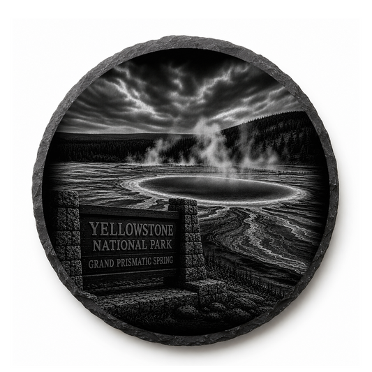 Grand Prismatic Spring Slate Coaster hero image