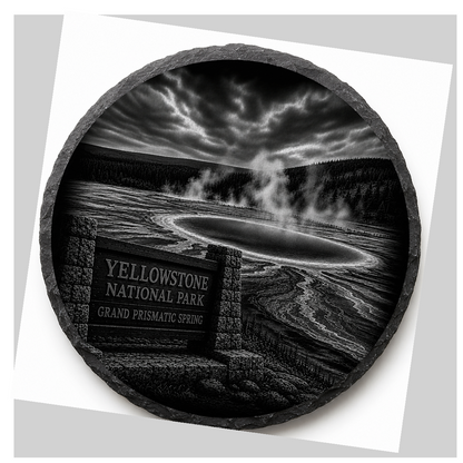 Grand Prismatic Spring Slate Coaster detail image