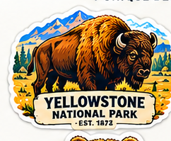 Bison sticker proof
