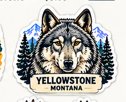 Wolf sticker proof