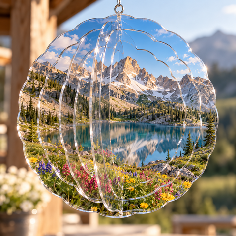 Beehive Basin — Big Sky, Montana 3D Hanging Wind Spinner