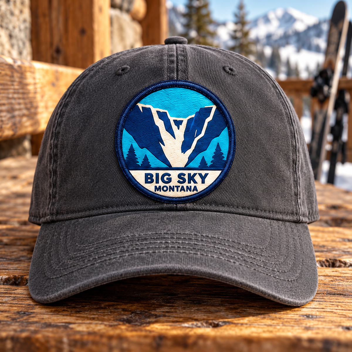 Lifestyle — baseball cap: Big Sky Montana Big Couloir UV 3D collectible