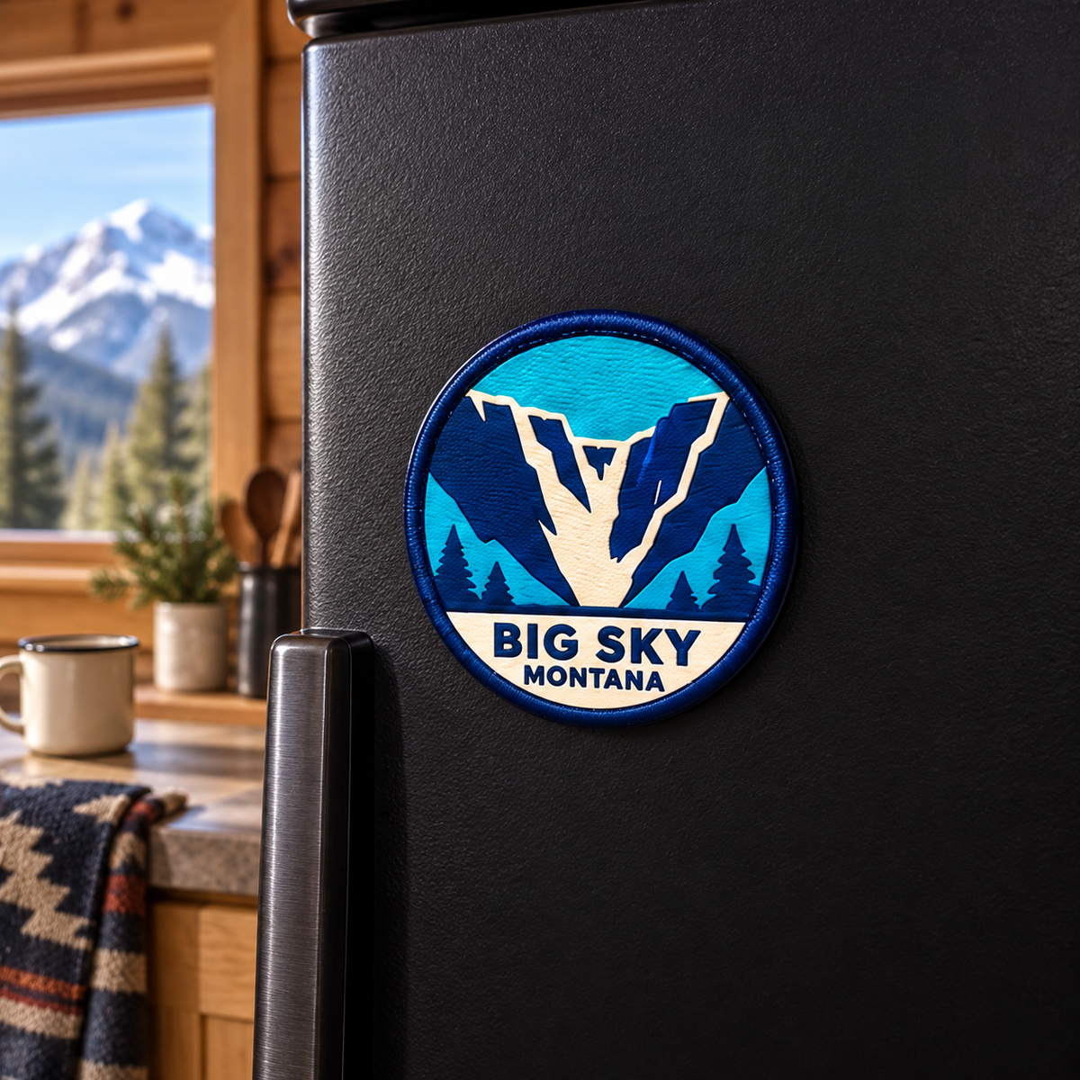 Lifestyle — refrigerator: Big Sky Montana Big Couloir UV 3D collectible