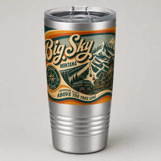 Big Sky Classic Full Color 20 oz Polar Camel Tumbler, stainless steel, clean studio hero image