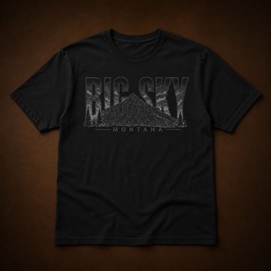 Big Sky Heritage Black T-Shirt product image