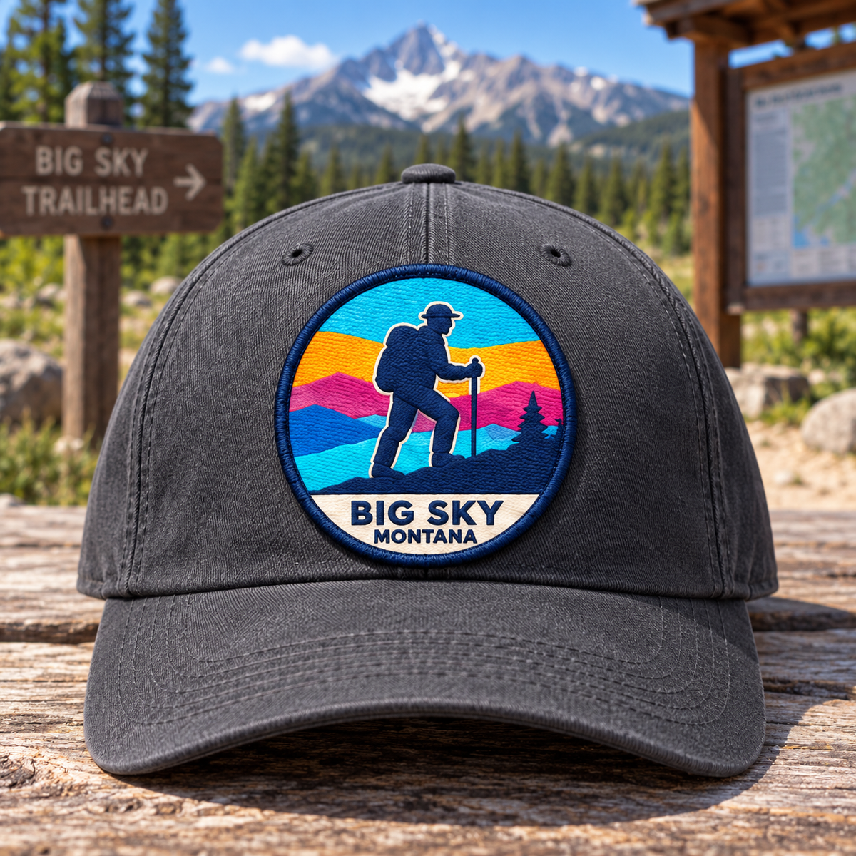 Lifestyle — baseball cap: Big Sky Montana Big Sky Hiker UV 3D collectible