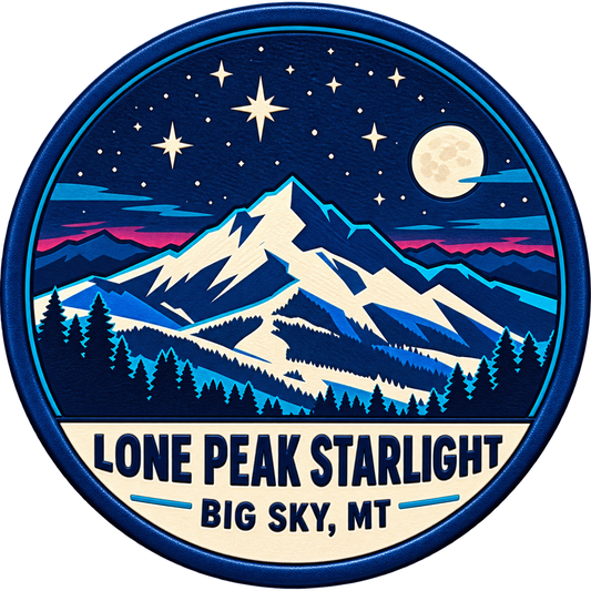 Lone Peak Starlight — Big Sky, MT raised UV-print collectible patch