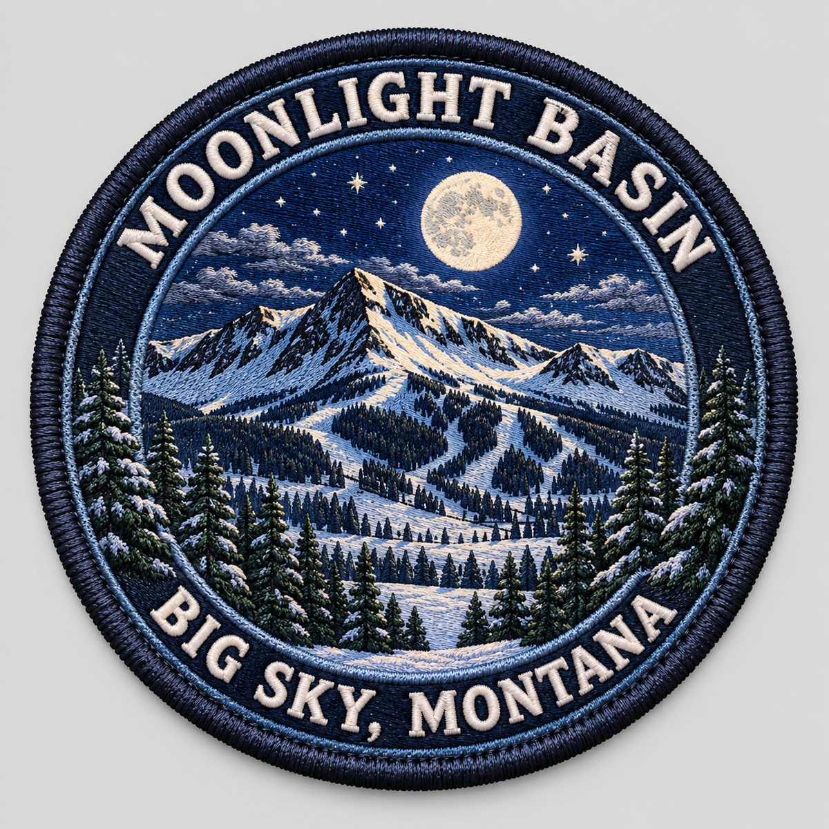 Moonlight Basin — Big Sky, MT raised UV-print collectible patch