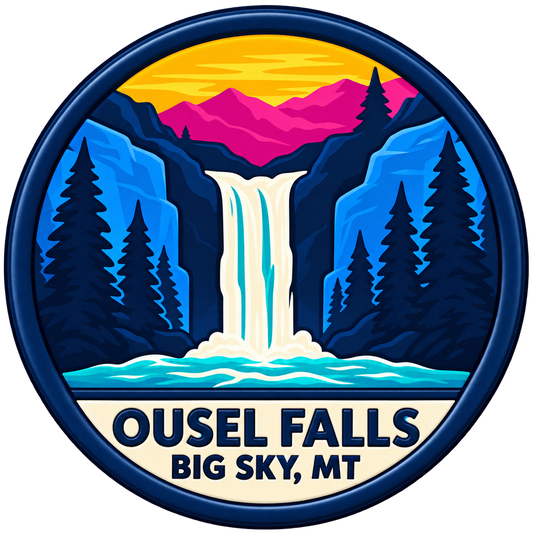 Ousel Falls — Big Sky, MT raised UV-print collectible patch