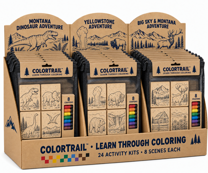 ColorTrail Montana, Yellowstone and Big Sky paint-by-number wood panel display