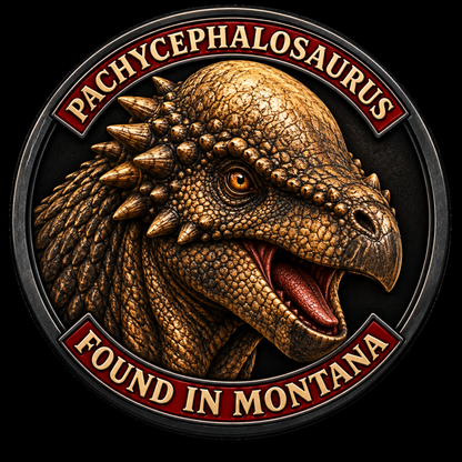 Montana Dinosaur Adventure — Pachycephalosaurus Magnet original approved artwork