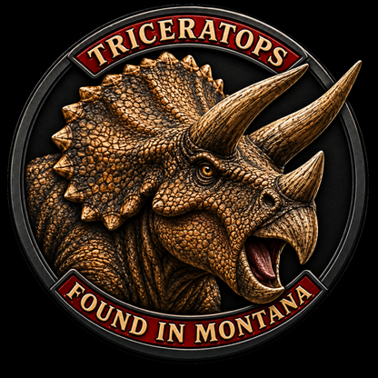 Montana Dinosaur Adventure — Triceratops Magnet original approved artwork