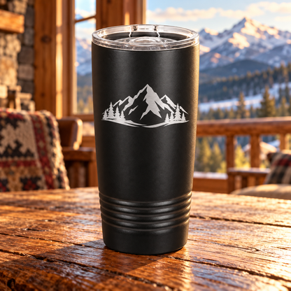 Lone Peak 20 oz Polar Camel tumbler — Montana lodge lifestyle
