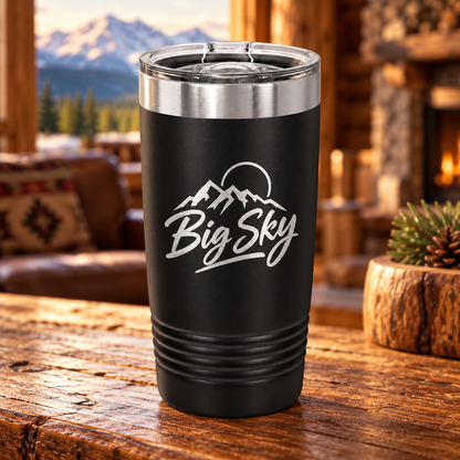 Big Sky 20 oz Polar Camel tumbler — Montana lodge lifestyle