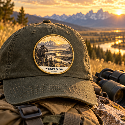 Wildlife Safari Signature 2-inch patch shown on a cap