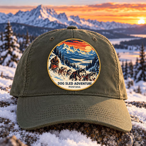 Dog Sled Adventure Montana Patch - Retro