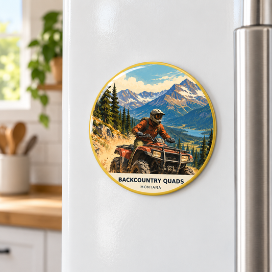 Backcountry Quads Classic magnet lifestyle on refrigerator