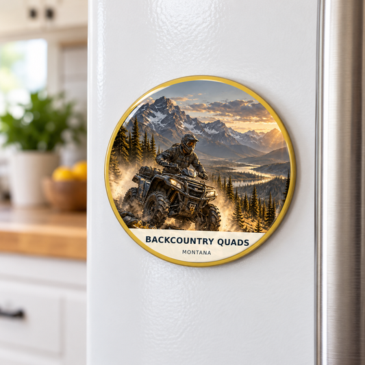 Backcountry Quads Signature magnet lifestyle on refrigerator
