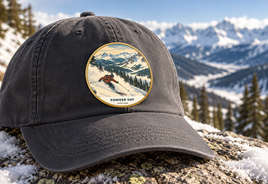 Powder Day Montana Classic UV-printed patch on cap