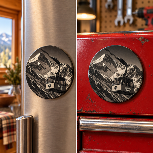 Lone Peak Metal Magnet lifestyle scene: refrigerator and toolbox