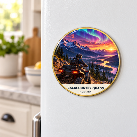 Backcountry Quads Fusion magnet lifestyle on refrigerator