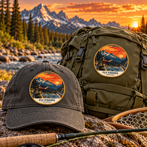 Fly Fishing Montana Patch - Retro
