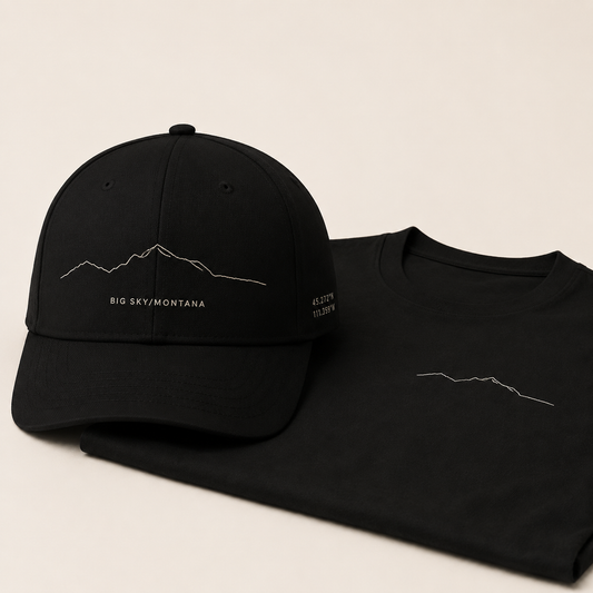 Lone Peak One Line Black Structured Cap product image