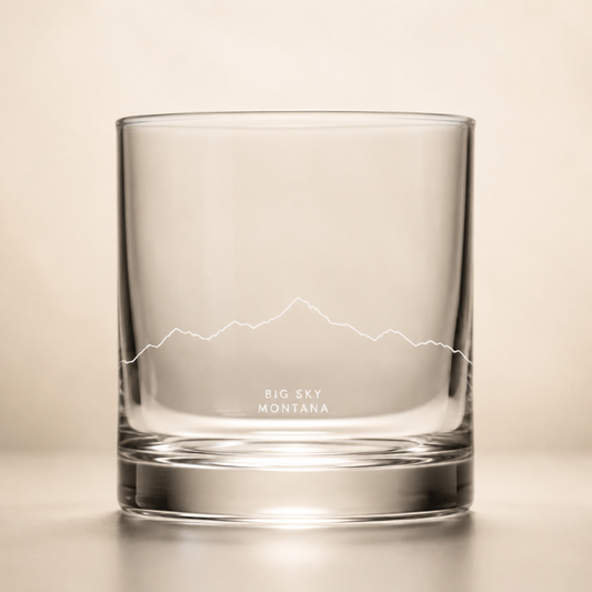 Lone Peak One Line Rocks Glass product image