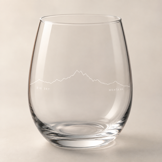 Lone Peak One Line Stemless Wine Glass product image