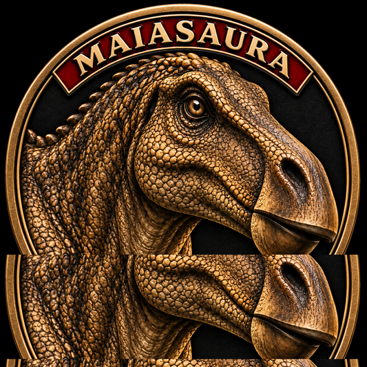 Maiasaura Found in Montana round 1 mm collector patch