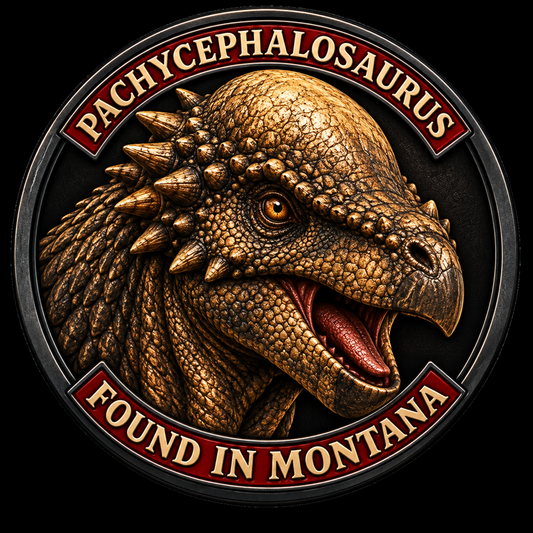 Pachycephalosaurus Found in Montana round 1 mm collector patch