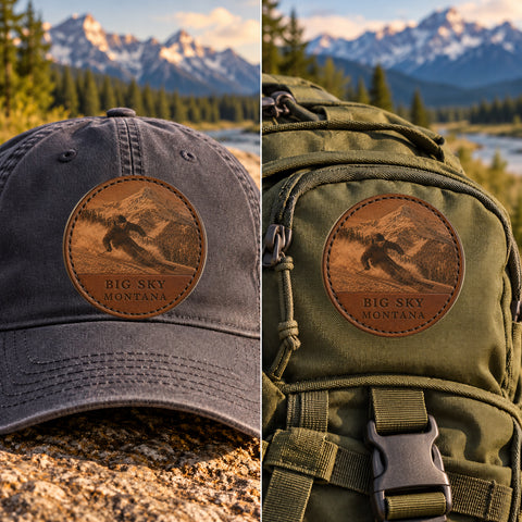 Big Sky — Female Skier — 2 Inch Patch