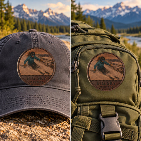Big Sky — Male Skier — 2 Inch Patch