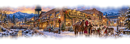 Bozeman Cowboy Santa original approved scene 3 with organic soft edges