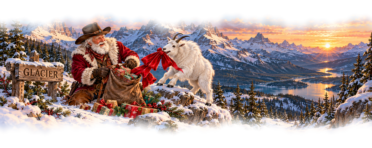 Glacier Cowboy Santa original approved scene 4 soft edges