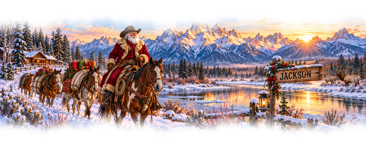Jackson Cowboy Santa original approved scene 2 with organic edges