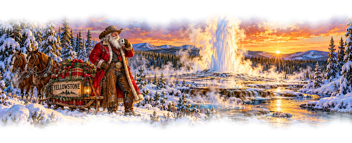 Yellowstone Cowboy Santa original approved scene 1 soft edges