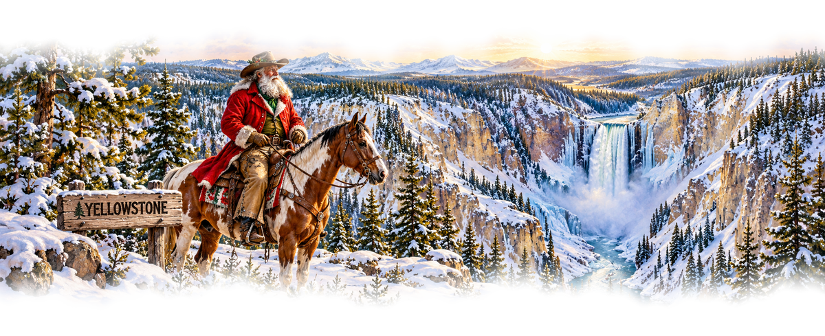 Yellowstone Cowboy Santa original approved scene 3 soft edges
